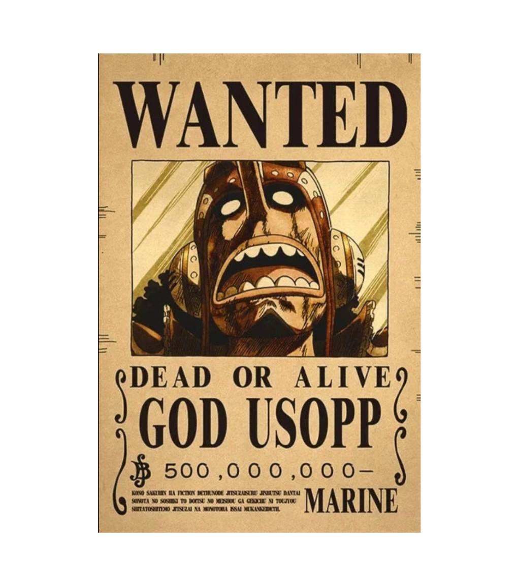 Poster WANTED God Usopp - One Piece