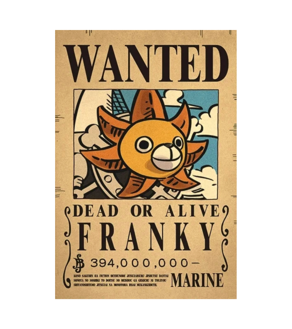 Poster WANTED Franky - One Piece