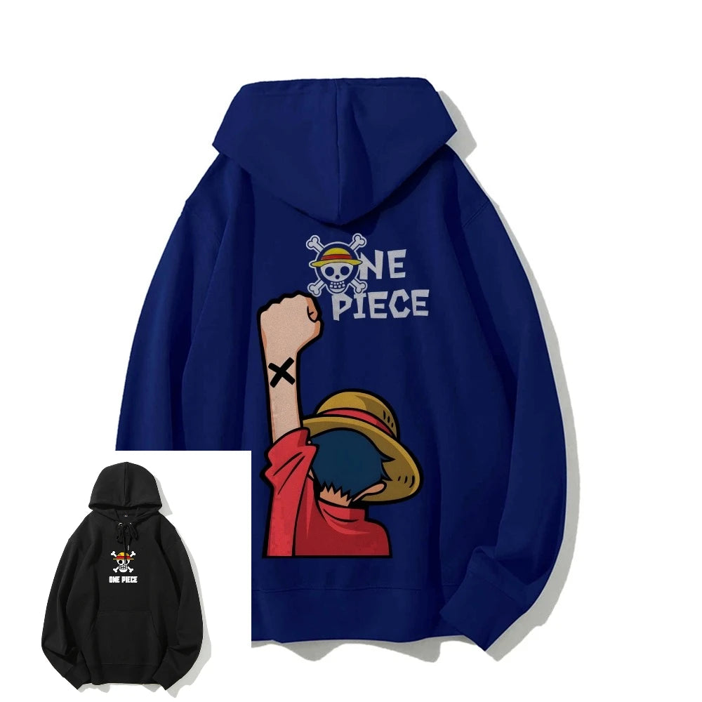 Sweat à Capuche Bleu - One Piece