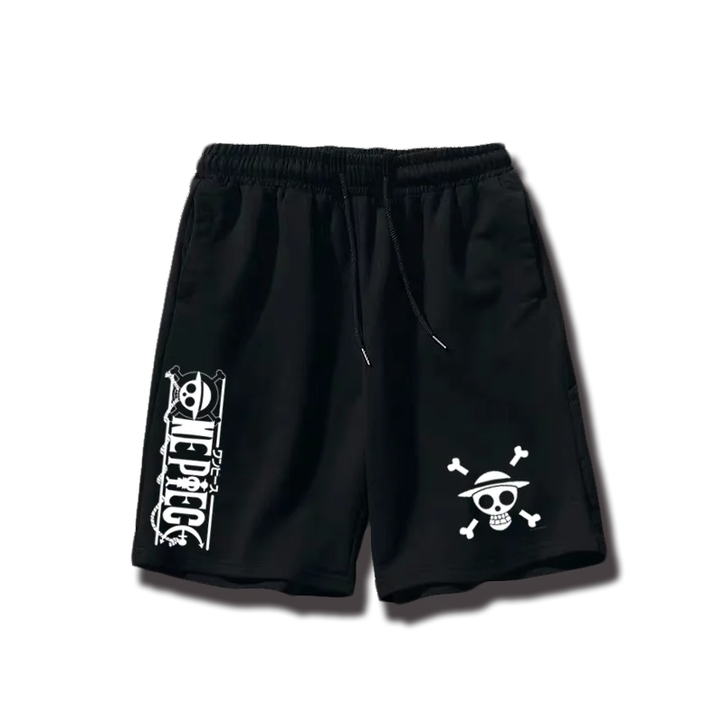 Short Noir Mugiwara - One Piece