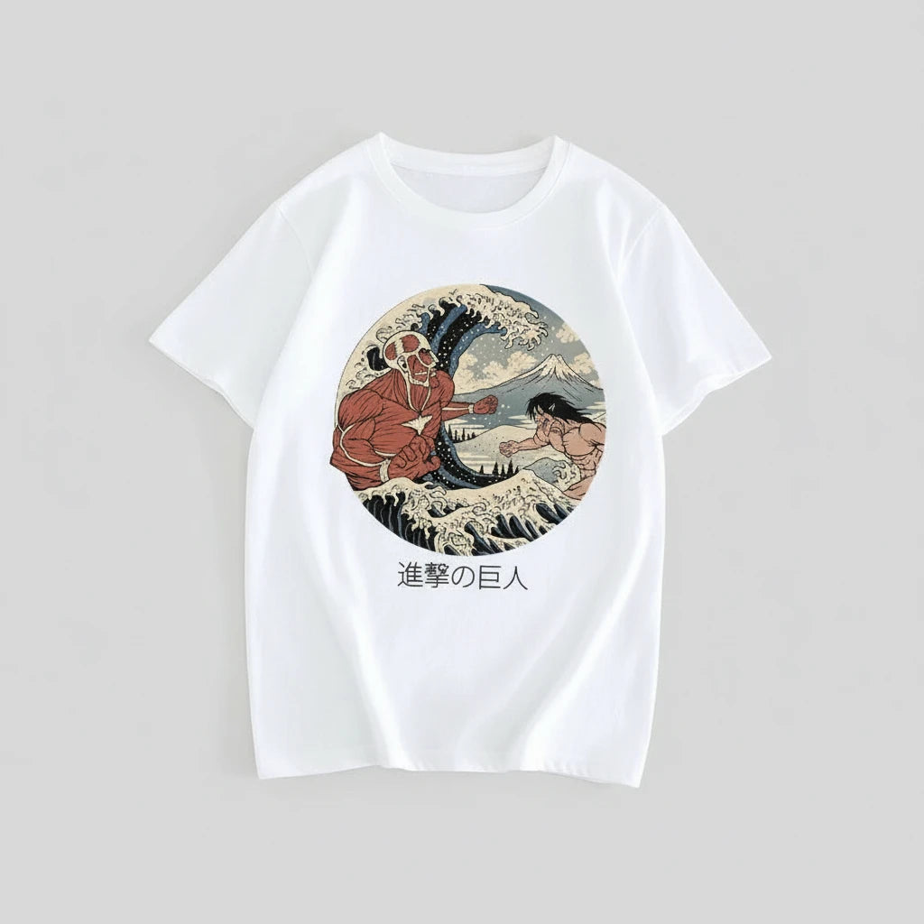 T-Shirt Blanc - Attaque des Titans