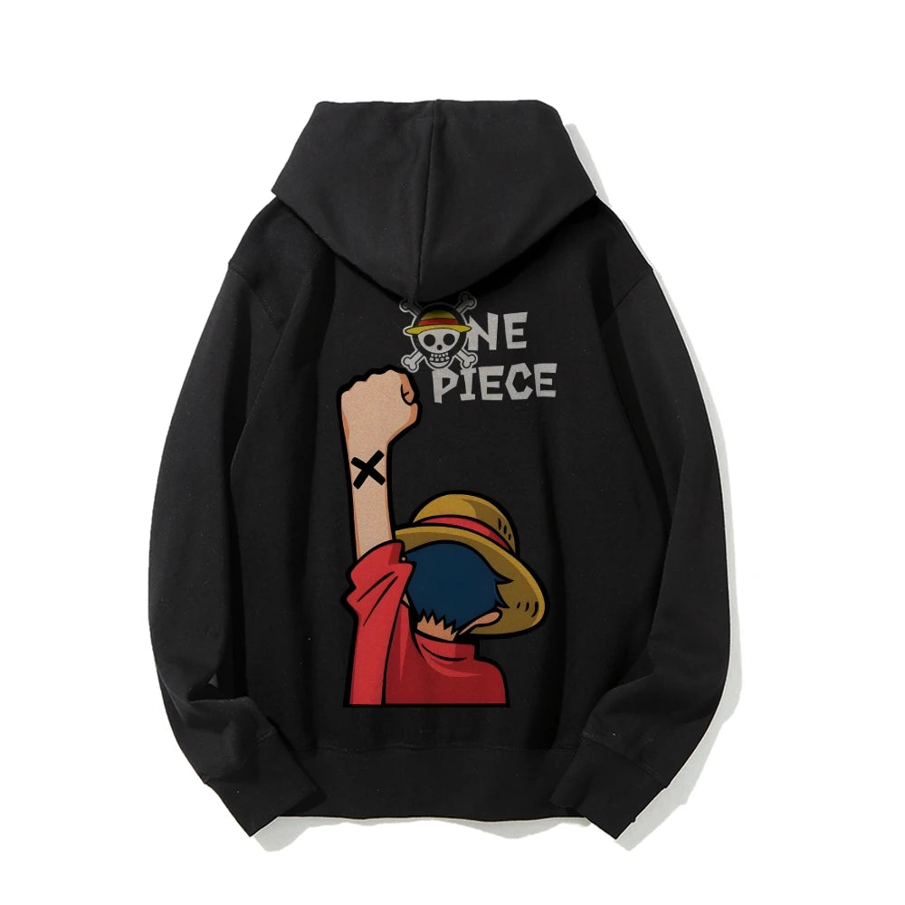 Sweat à Capuche Noir - One Piece