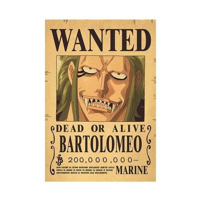 Poster WANTED Bartolomeo - One Piece