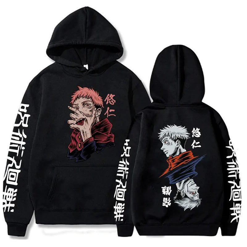 Sweat à Capuche Itadori Yuji Noir - Jujutsu Kaisen