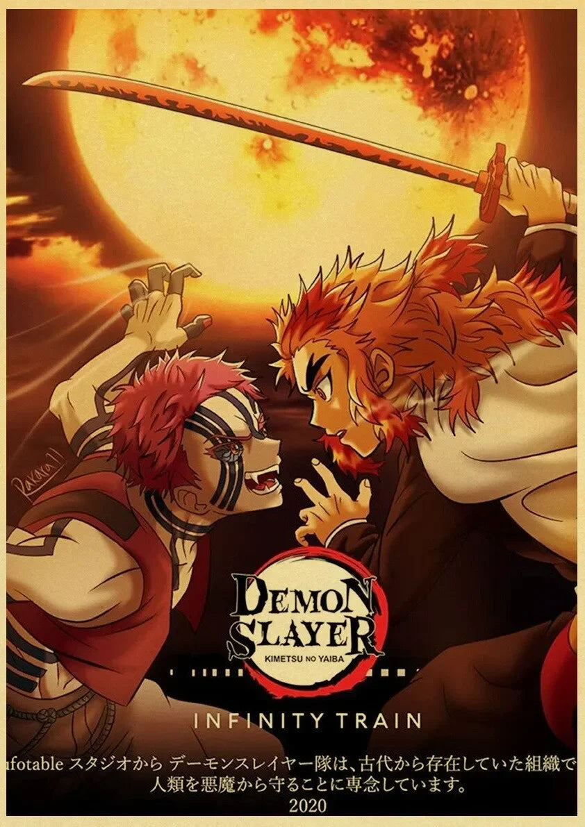 Poster Rengoku Vs Akaza - Demon Slayer