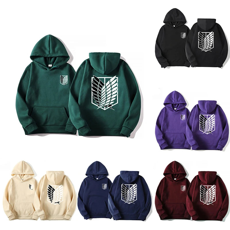 Sweat à Capuche Orange Bataillon d'Exploration - Attaque des Titans