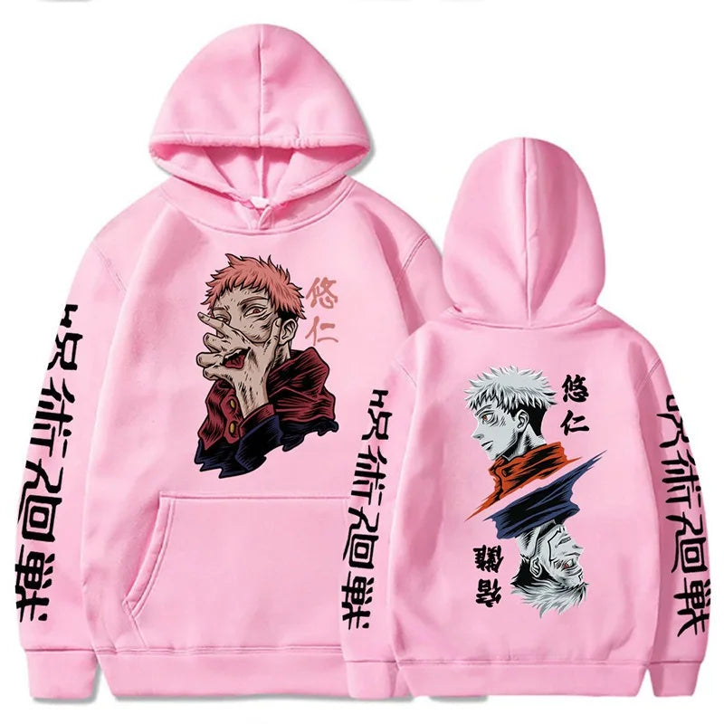 Sweat à Capuche Rose Itadori Yuji - Jujutsu Kaisen