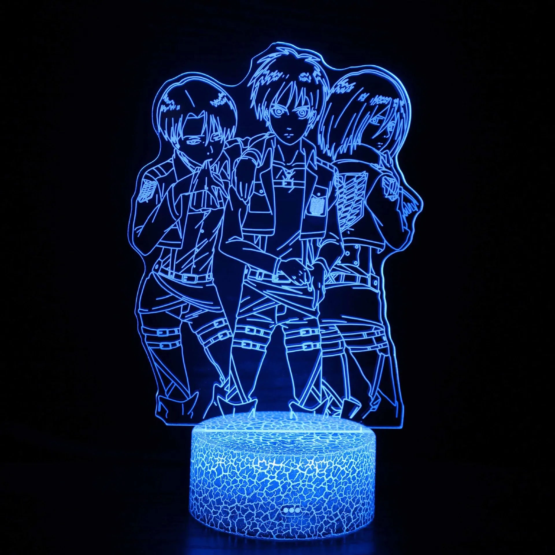 Lampe LED Livai & Eren & Mikasa - Attaque des Titans