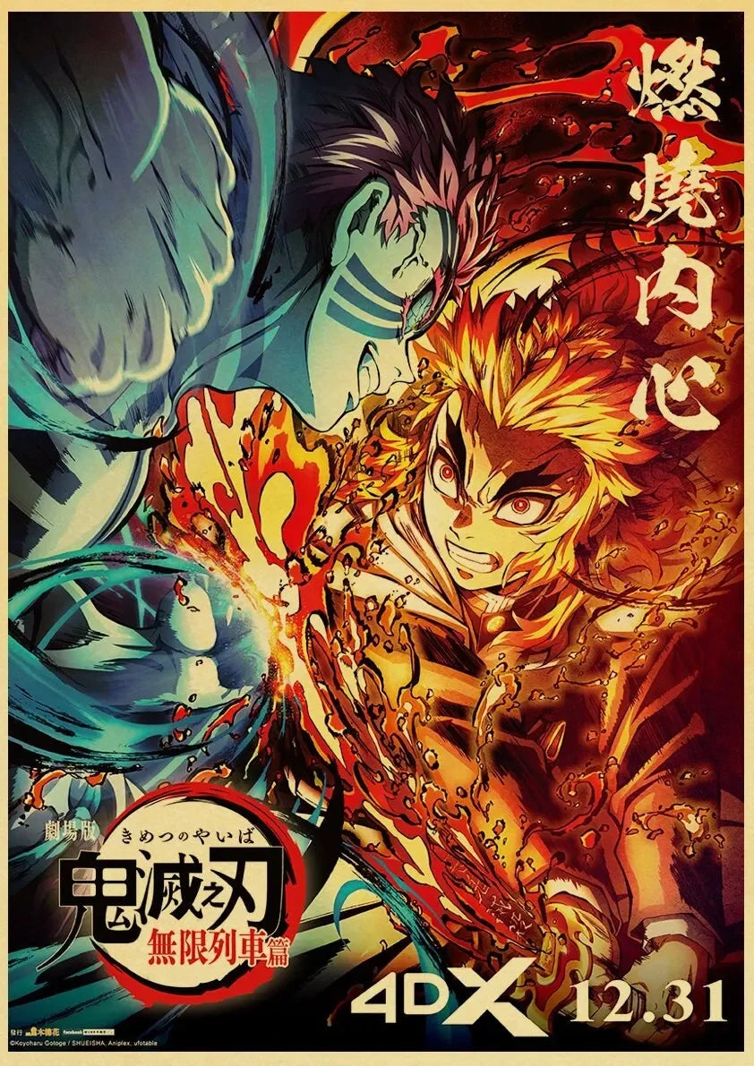 Poster Akaza Vs Rengoku - Demon Slayer