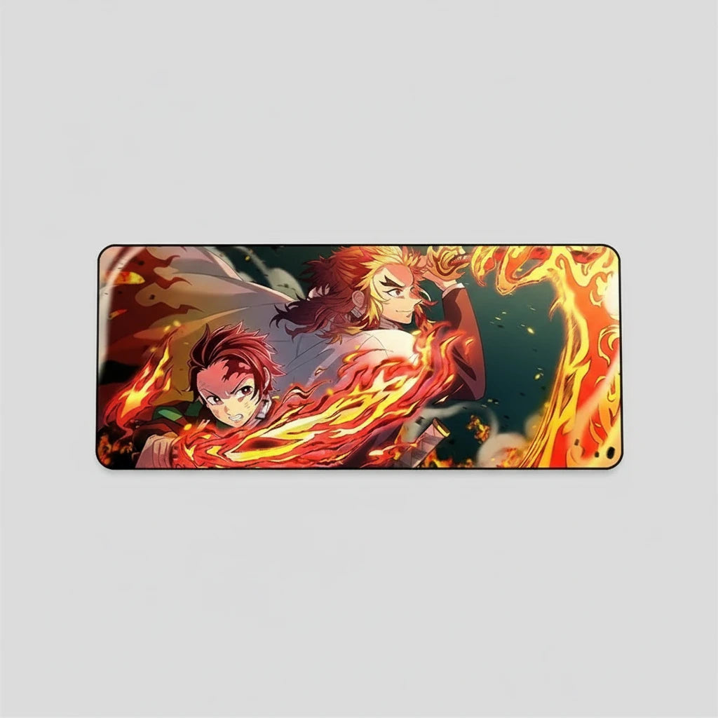 Tapis De Souris Tanjiro & Rengoku - Demon Slayer