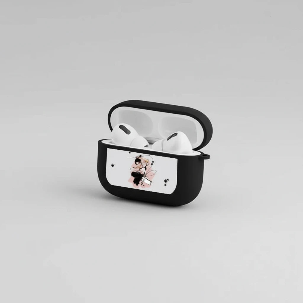 Coque AirPods Noir Livai - Attaque des Titans