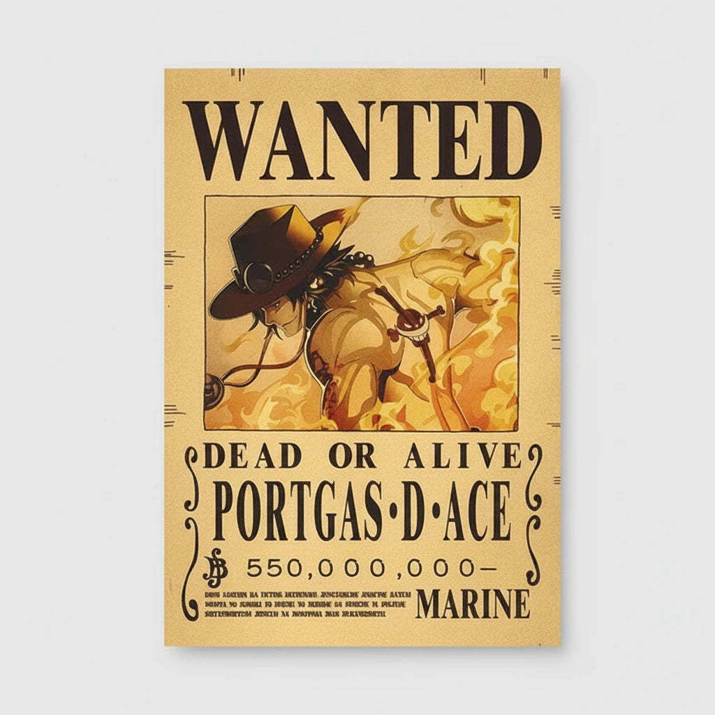 WANTED Ace Poster - One Piece