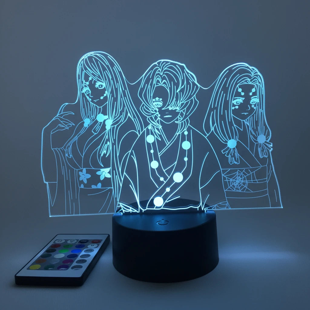 Lampe LED Famille Araignée - Demon Slayer